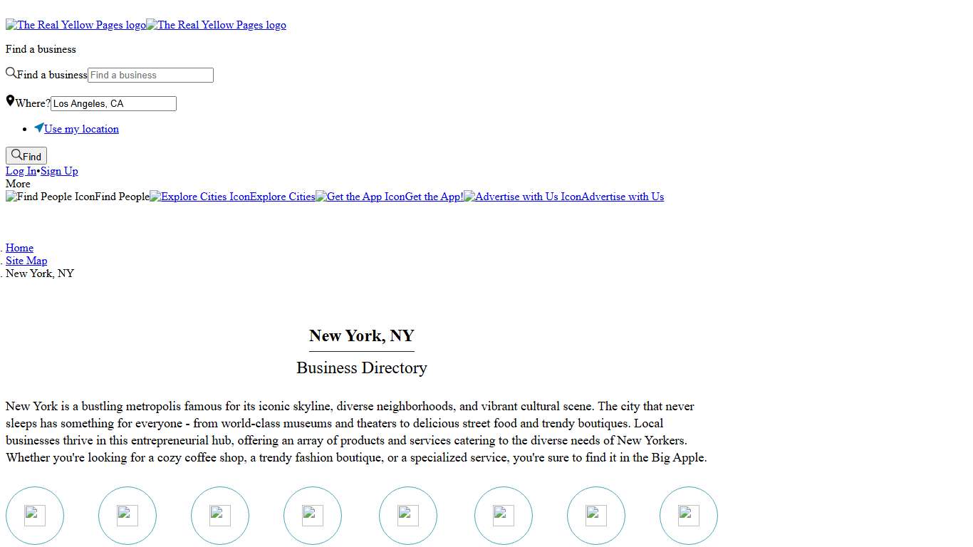 New York, NY Business Directory - Local Small Business Listings - The Real Yellow Pages®